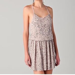 Alice + Olivia Bridget Sequined Silk Blouson Dress